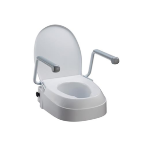 Raised Toilet Seat With Armrest